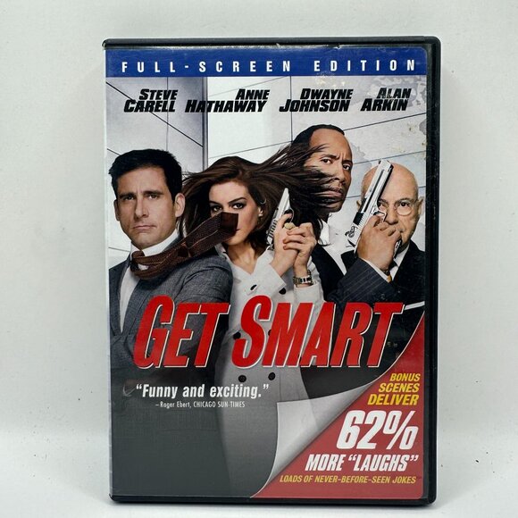 Get Smart Full-Screen Edition DVD Steve Carell Anne Hathaway Dwayne Johnson - Picture 1 of 5